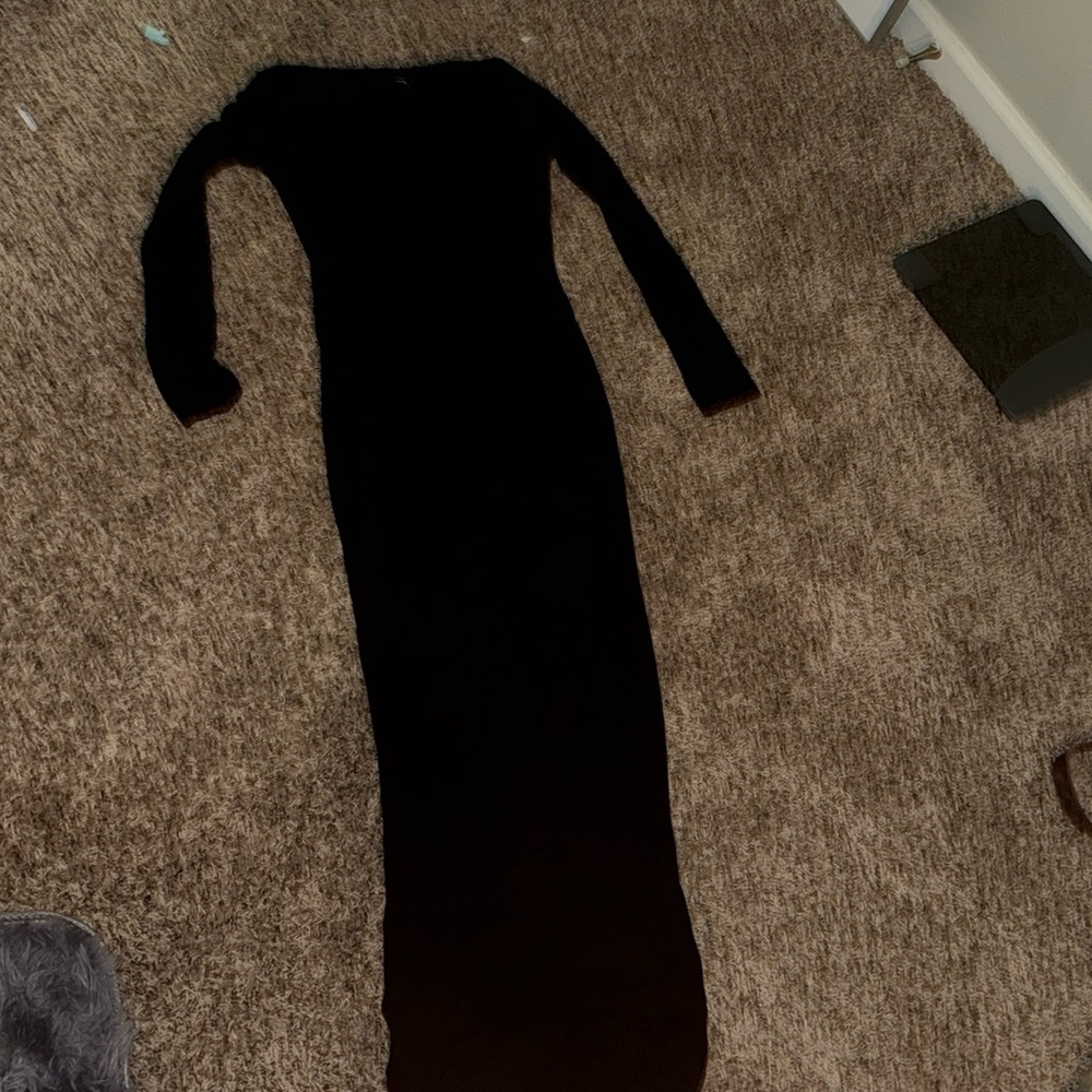 Long black comfortable maxi dress